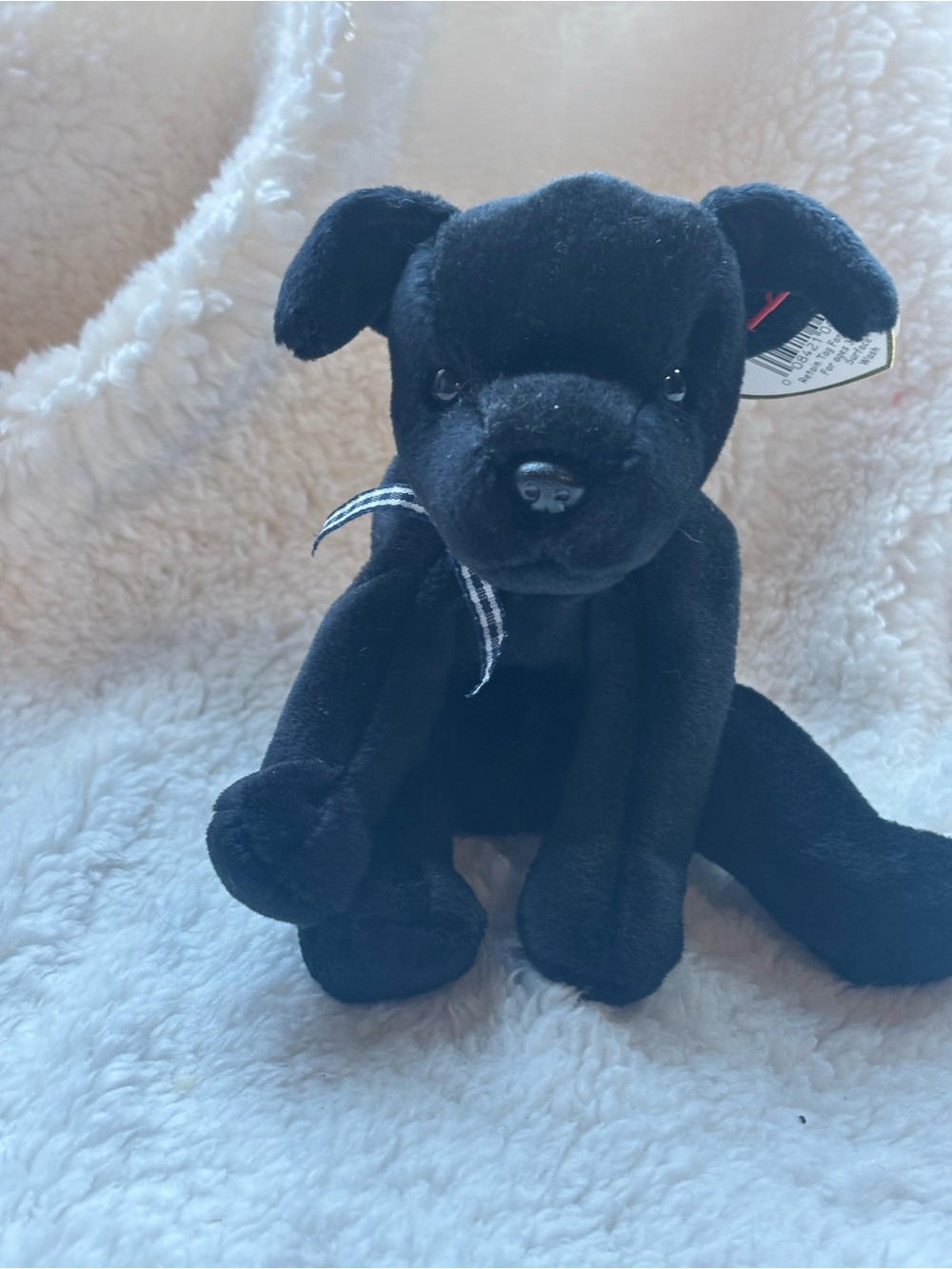 Ty Beanie Baby Luke the Black Labrador Retriever Dog - 1998 Retired Vintage